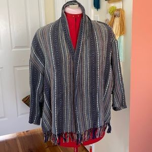 Anthropologie Plenty Fringe Boho Kimono